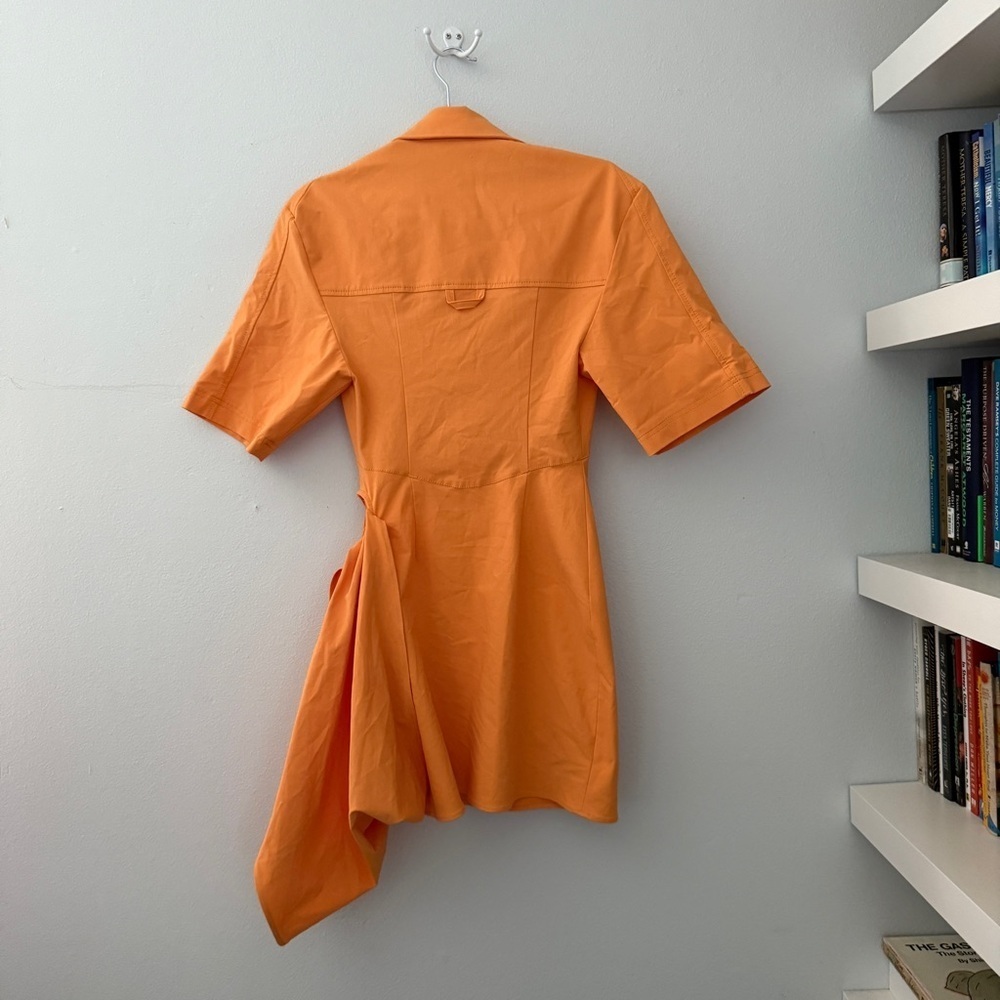 Jacquemus NWT Orange Le Raphia ‘La Robe Camisa’ Minidress SZ 34 - Picture 7 of 16